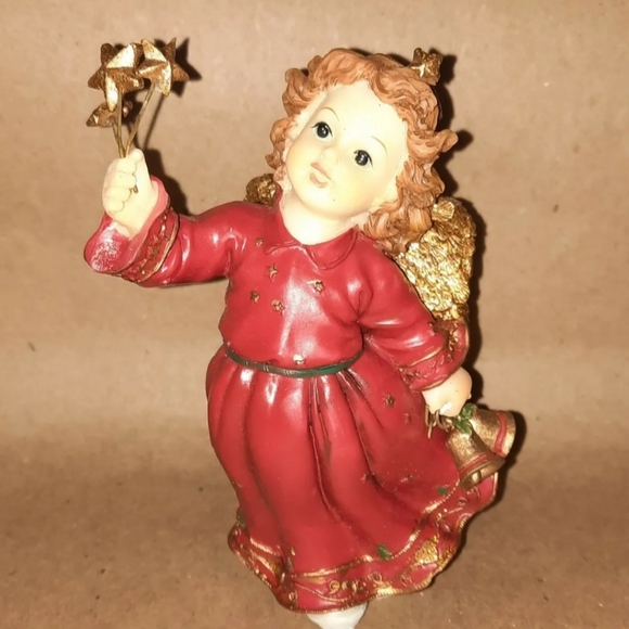 2 Christmas Angel Cherub Figurines - Picture 2 of 8